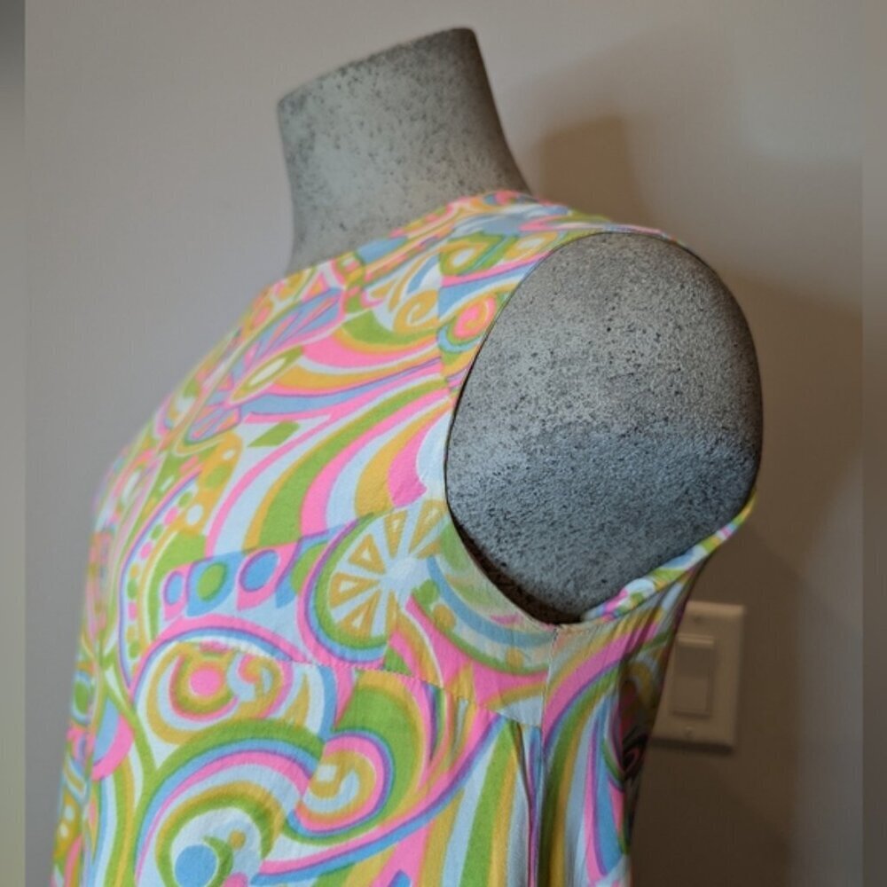 60's vintage iconic psychedelic disco shift dress. Couture Size 8/10. - Picture 8 of 12